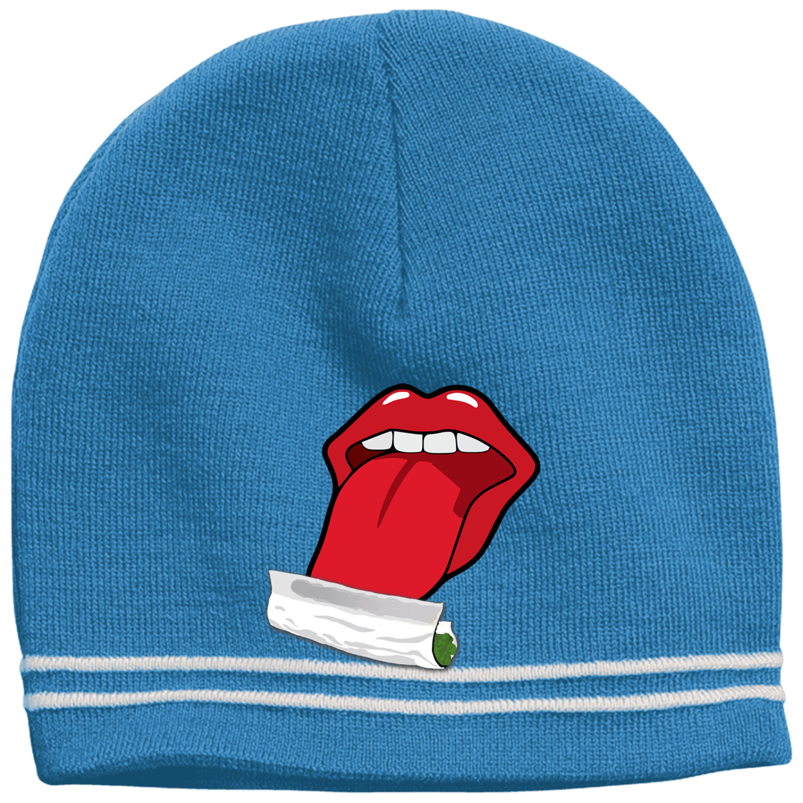 "ROLLING JOINT" Colorblock beanie