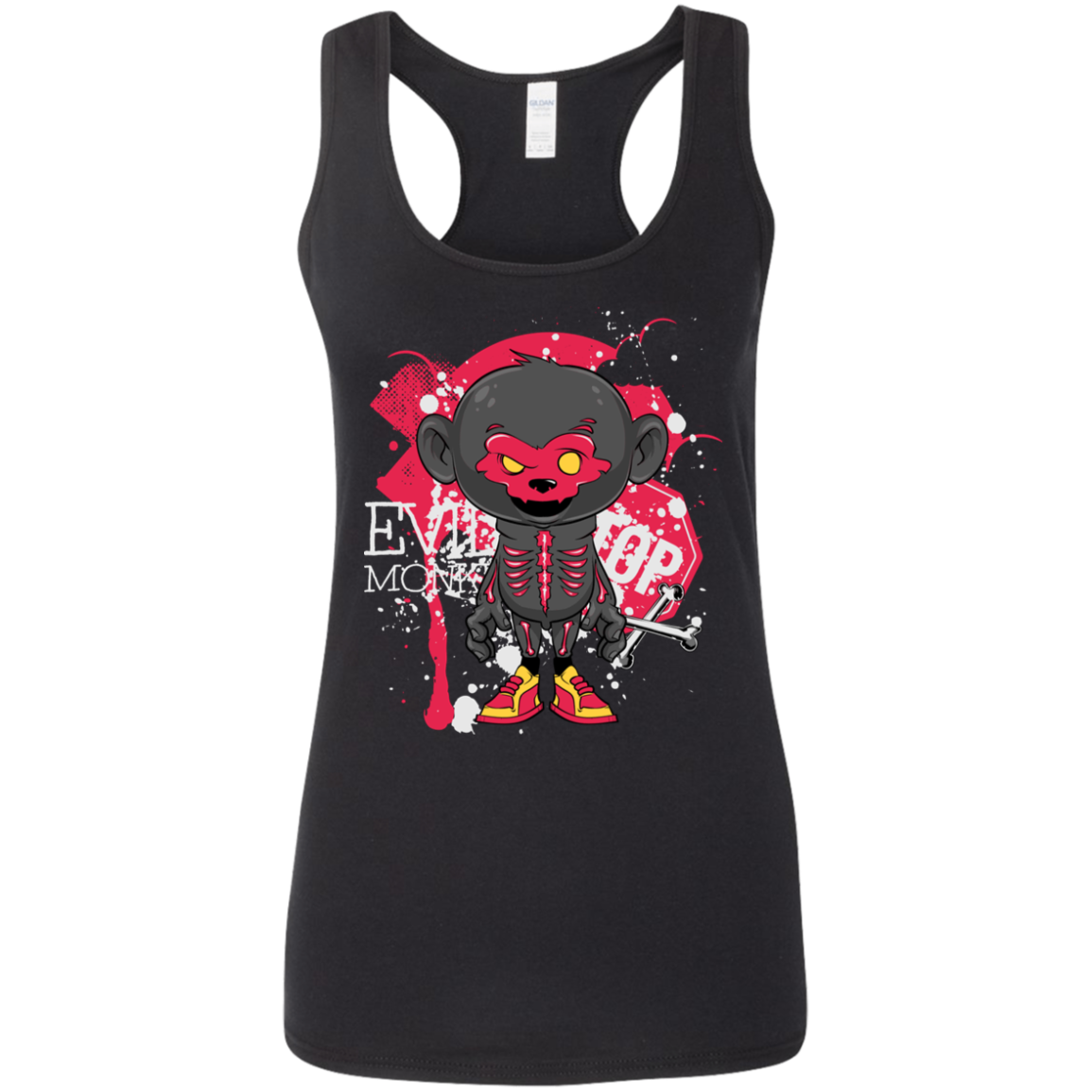 "EVIL MONKEY" Ladies' Softstyle Racerback Tank