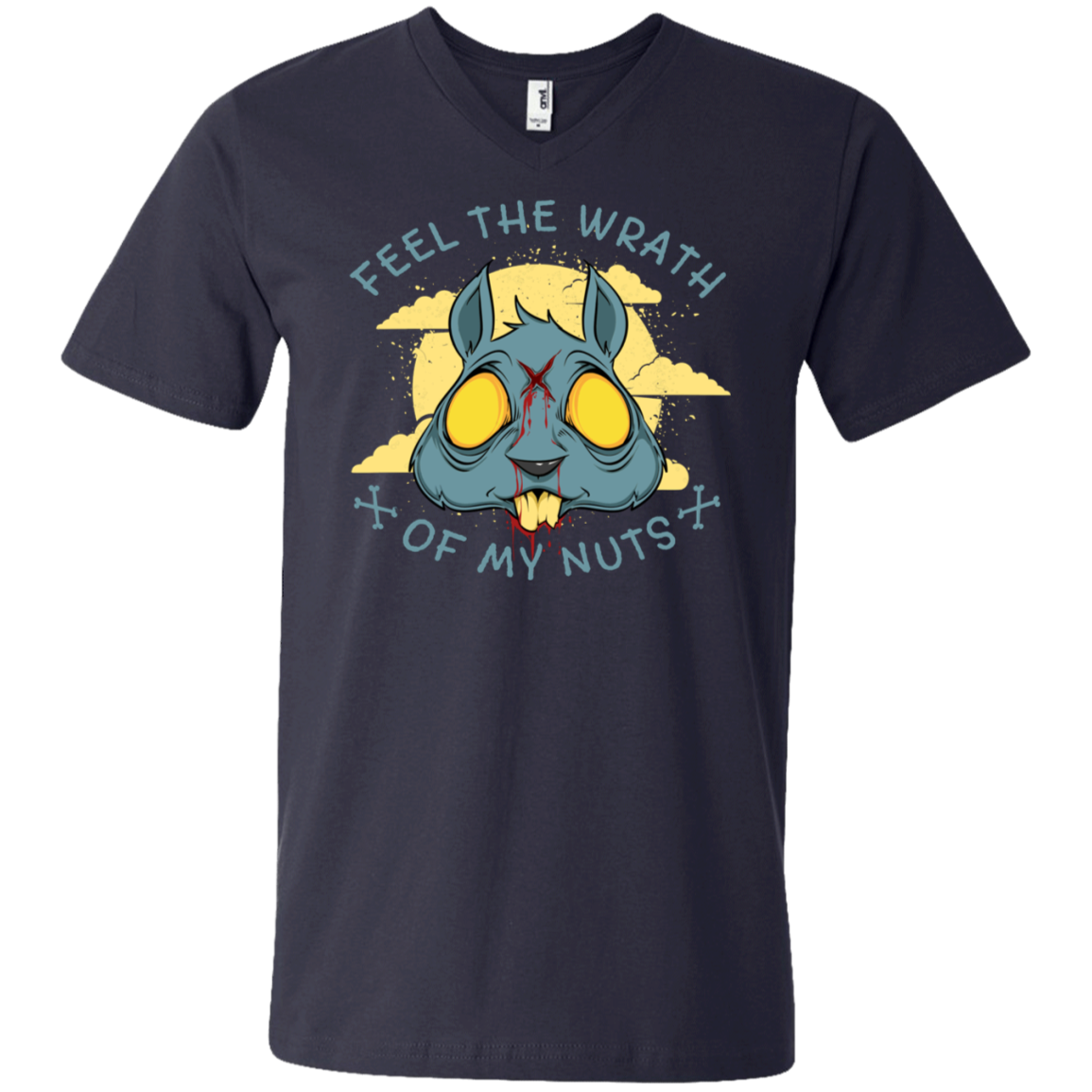 "FEEL THE WRATH" Men's Printed V-Neck T-Shirt