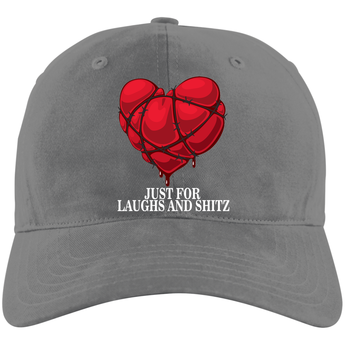 "MY BLOODY HEART" in white print Adidas Unstructured Cresting Cap