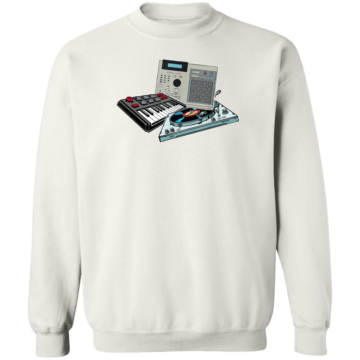 "DRUM MACHINE" Crewneck Pullover Sweatshirt