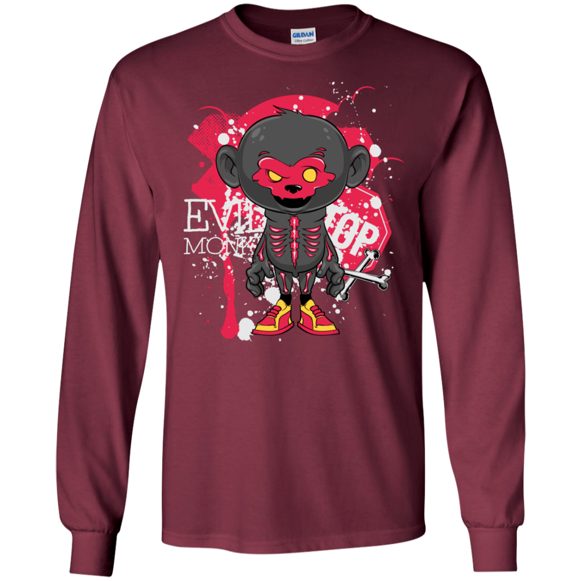 "EVIL MONKEY" LS Ultra Cotton T-Shirt