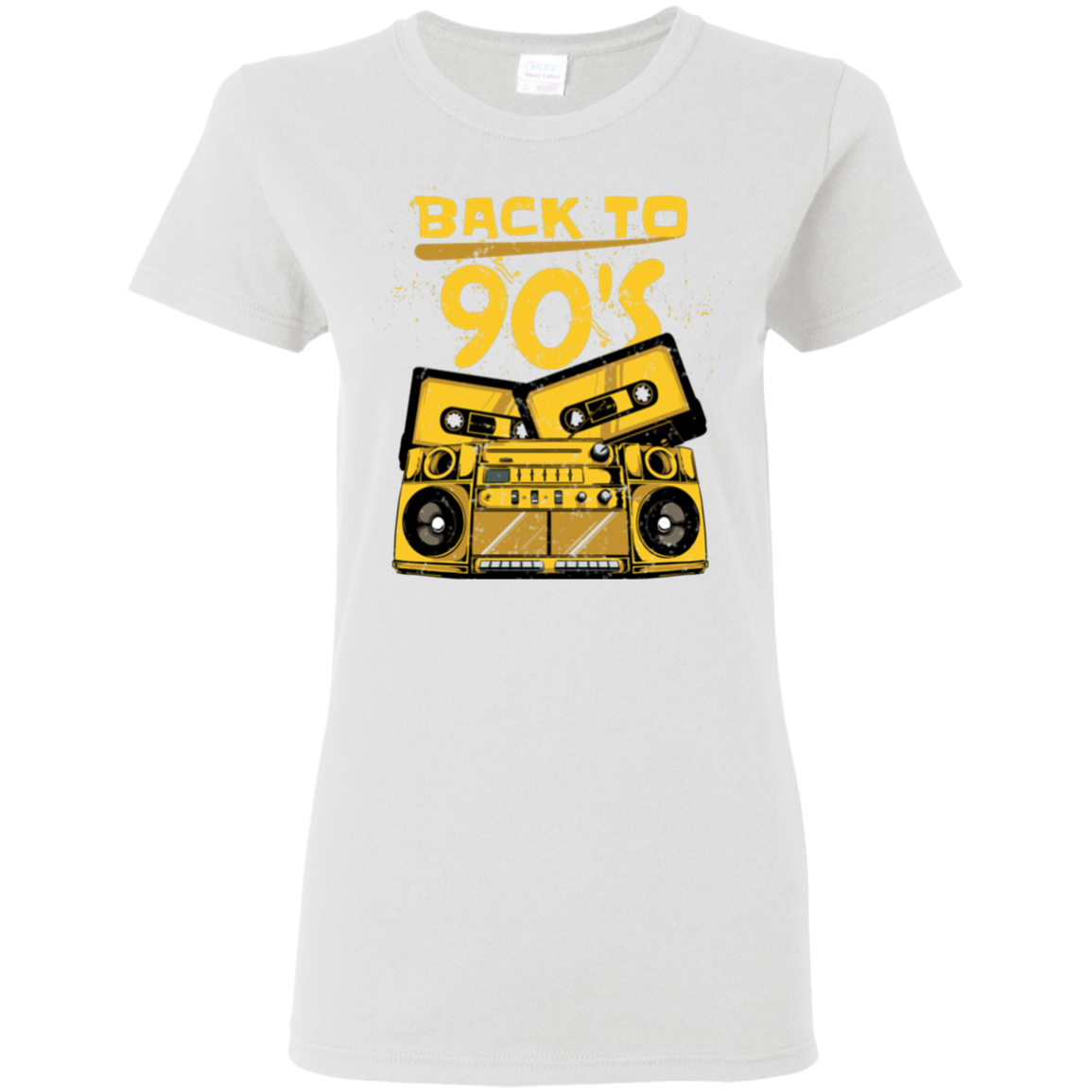 "BACK TO 90'S" Ladies' 5.3 oz. T-Shirt