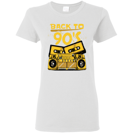 "BACK TO 90'S" Ladies' 5.3 oz. T-Shirt