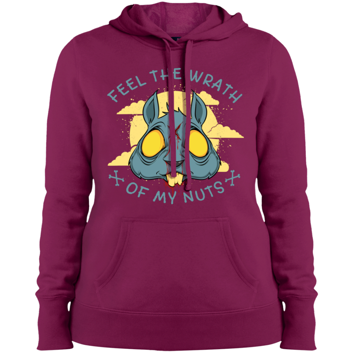 "FEEL THE WRATH" Ladies' Pullover Hooded Sweatshirt