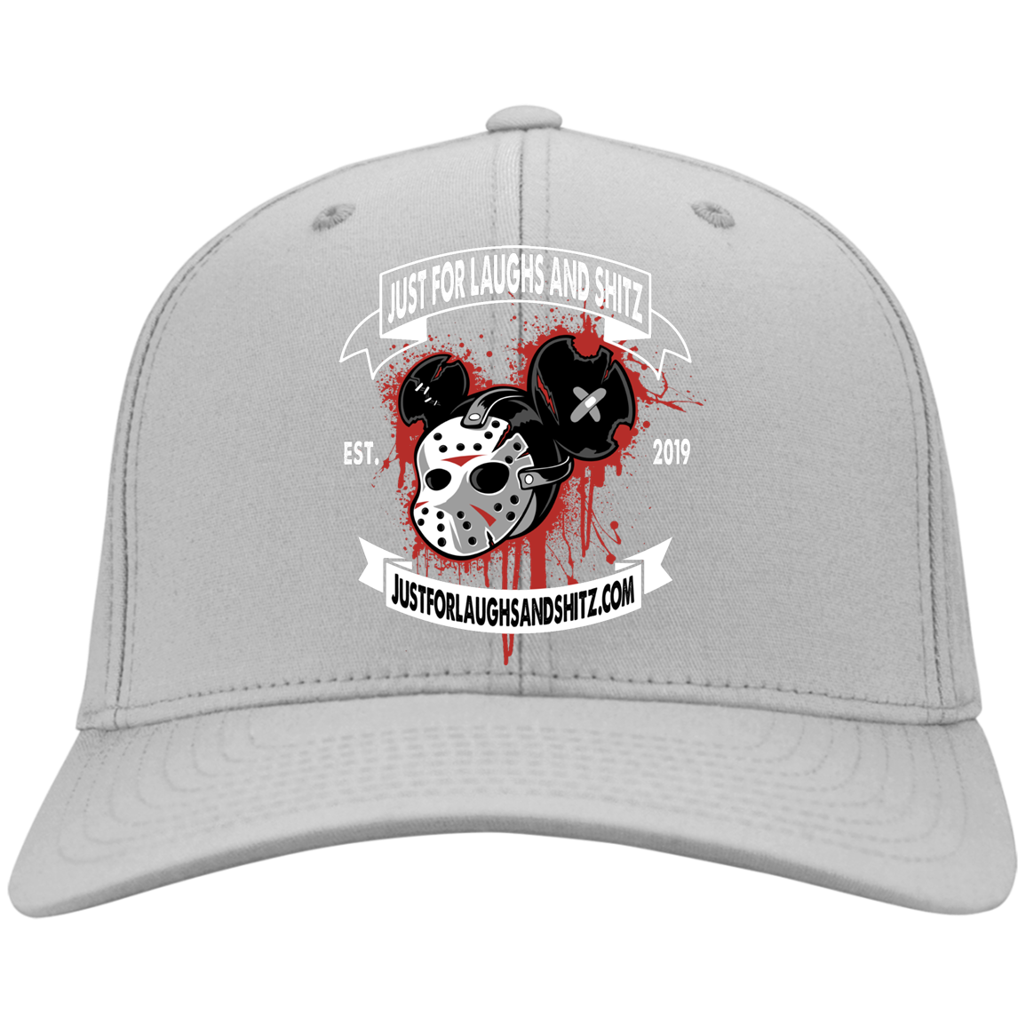 "MICKY MASK" with white banner Twill Cap