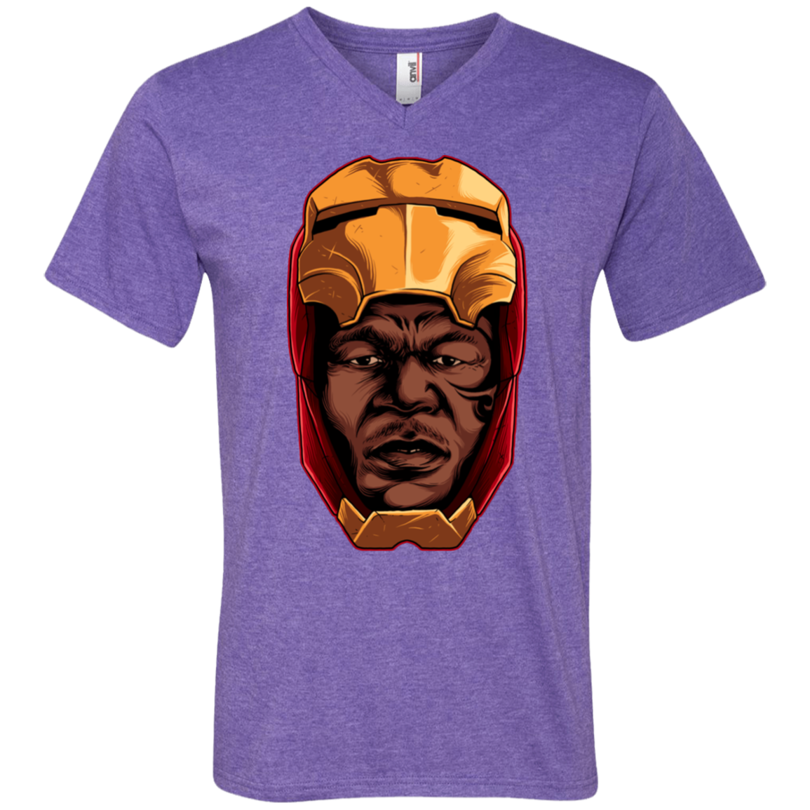 "THE REAL IRON" Men's Printed V-Neck T-Shirt