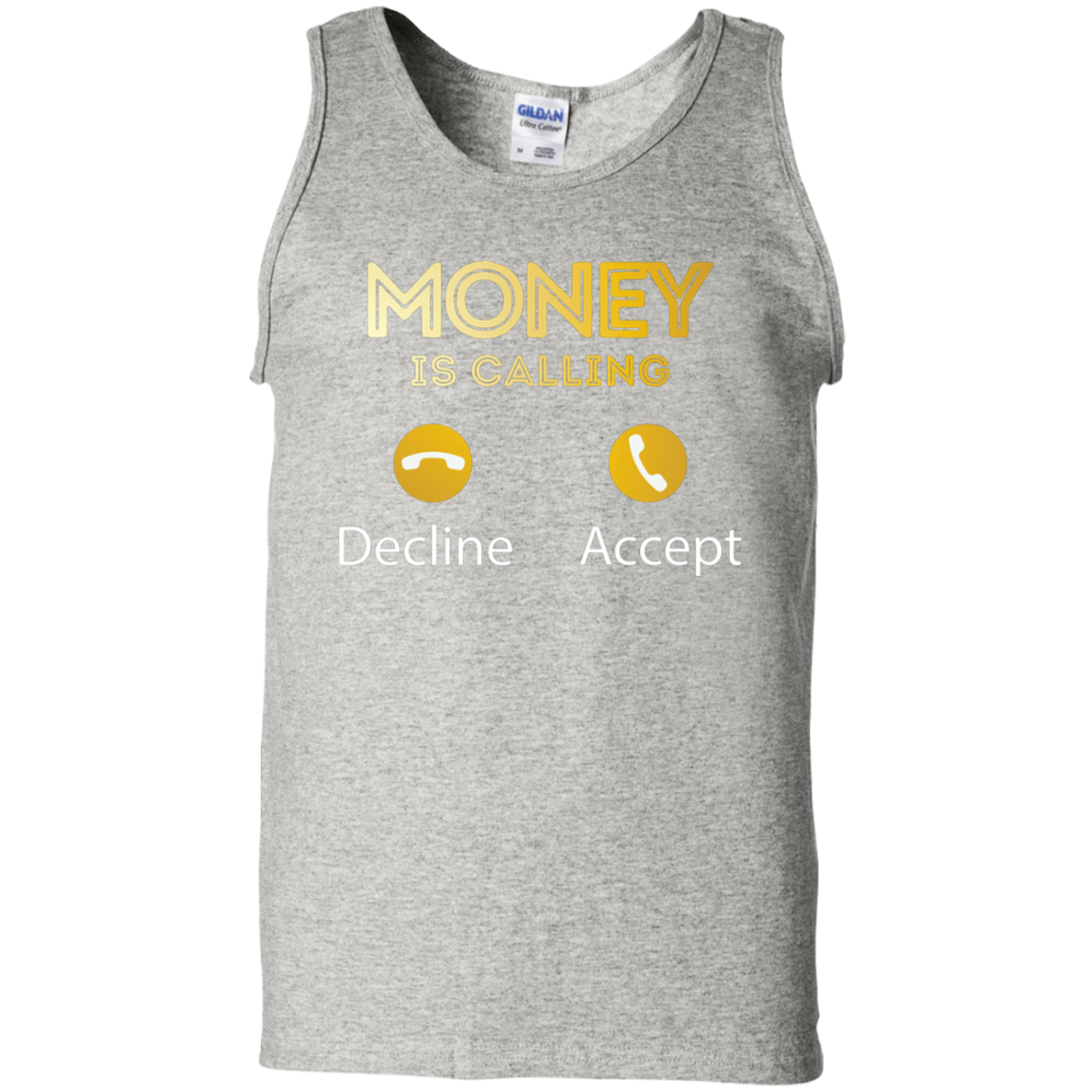 "MONEY IS CALLING" 100% Cotton Tank Top