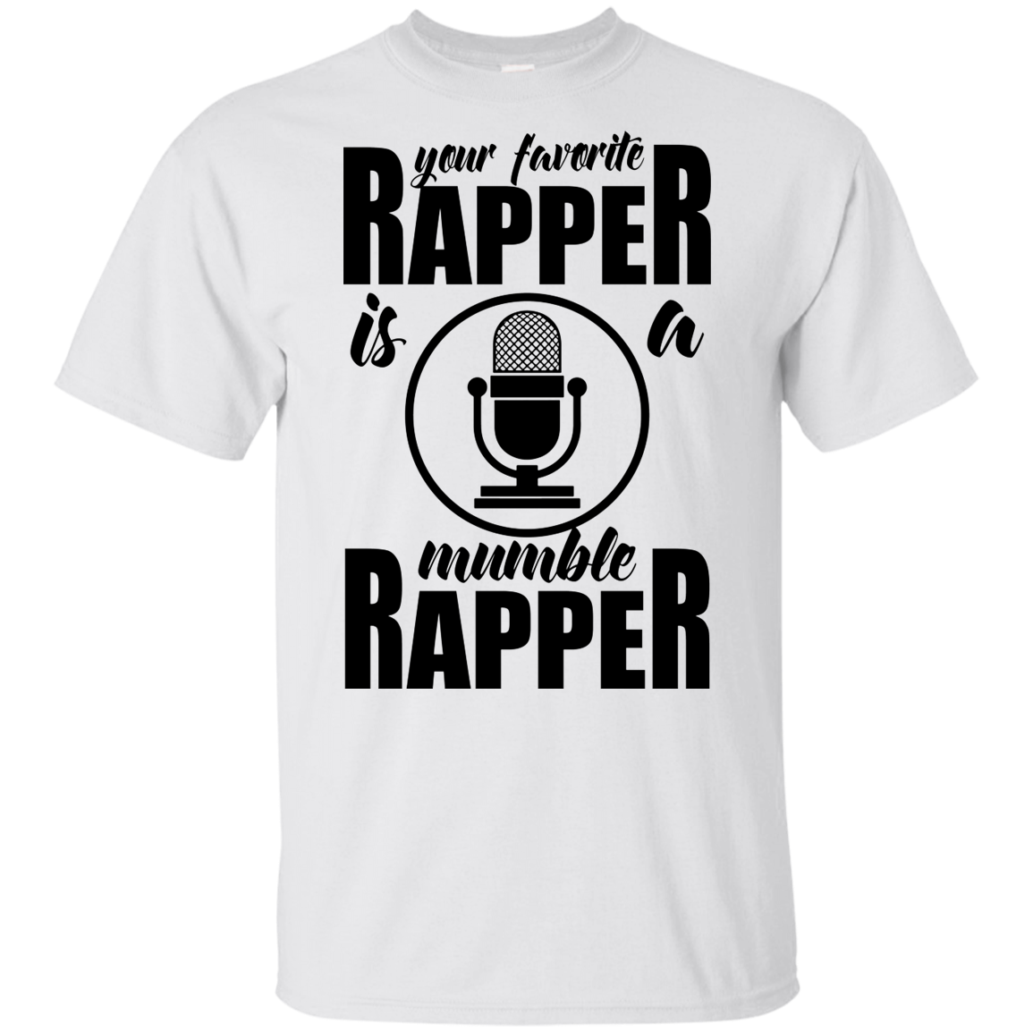 "YOUR FAVORITE RAPPER" Youth Ultra Cotton T-Shirt in black print