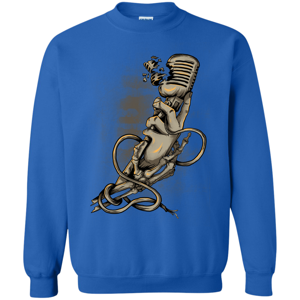 "MICROPHONE FIEND" Crewneck Pullover Sweatshirt  8 oz.