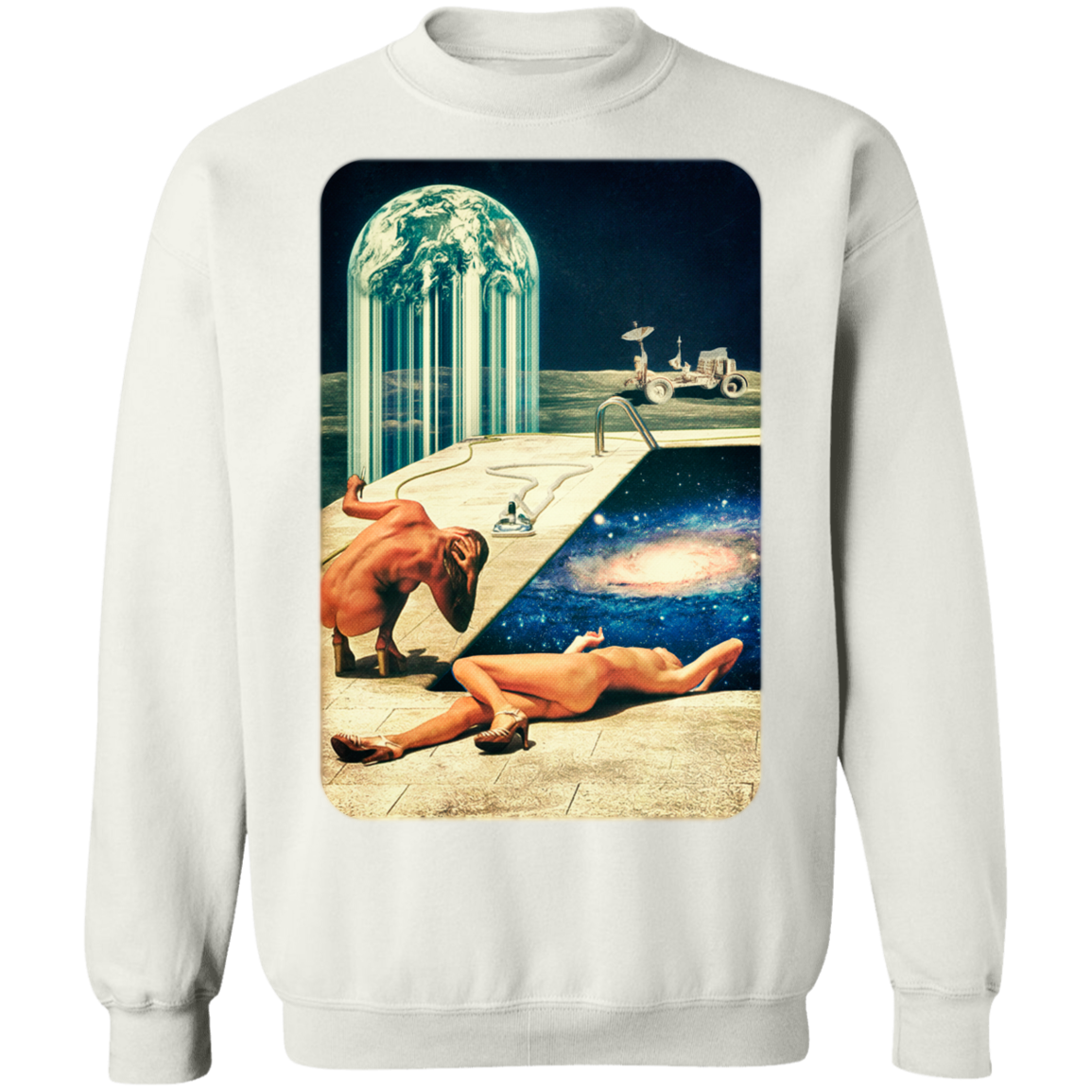 "MOON POOL" Crewneck Pullover Sweatshirt  8 oz.