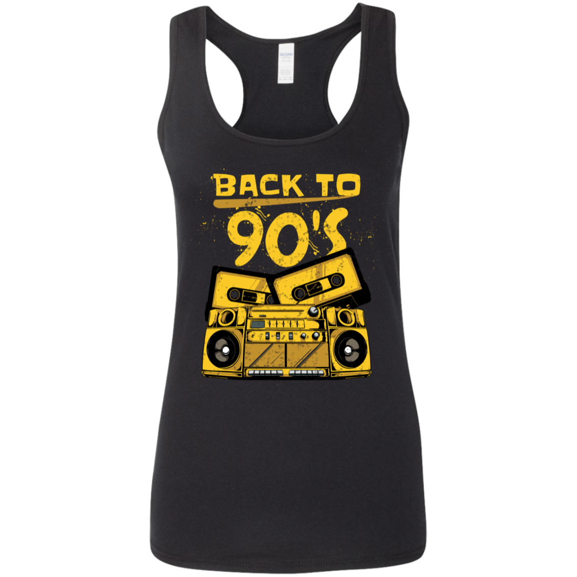 "BACK TO 90'S" Ladies' Softstyle Racerback Tank