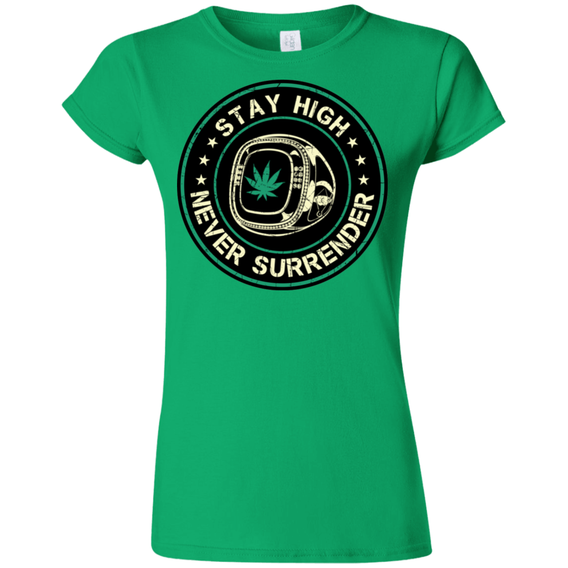 "NEVER SURRENDER" Softstyle Ladies' T-Shirt