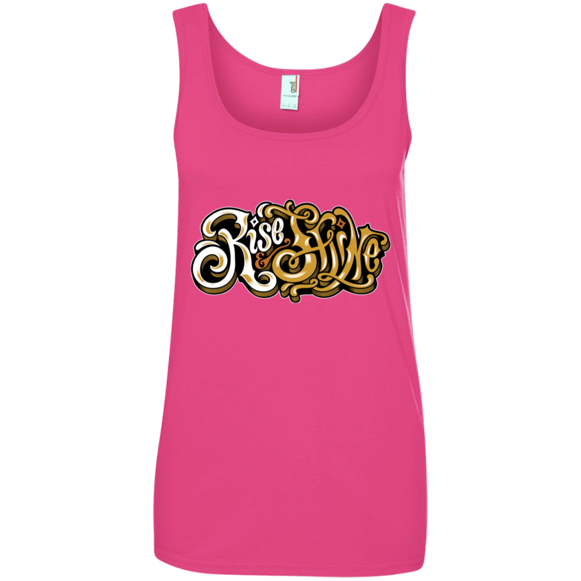 "RISE AND SHINE" Ladies' 100% Ringspun Cotton Tank Top