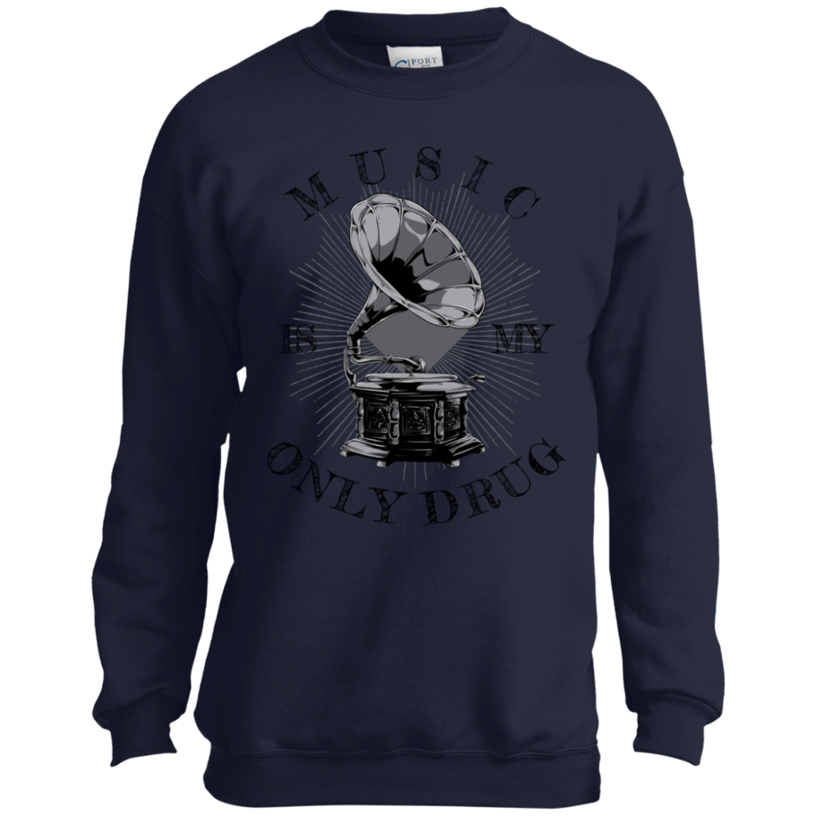 "MUSIC" Youth Crewneck Sweatshirt