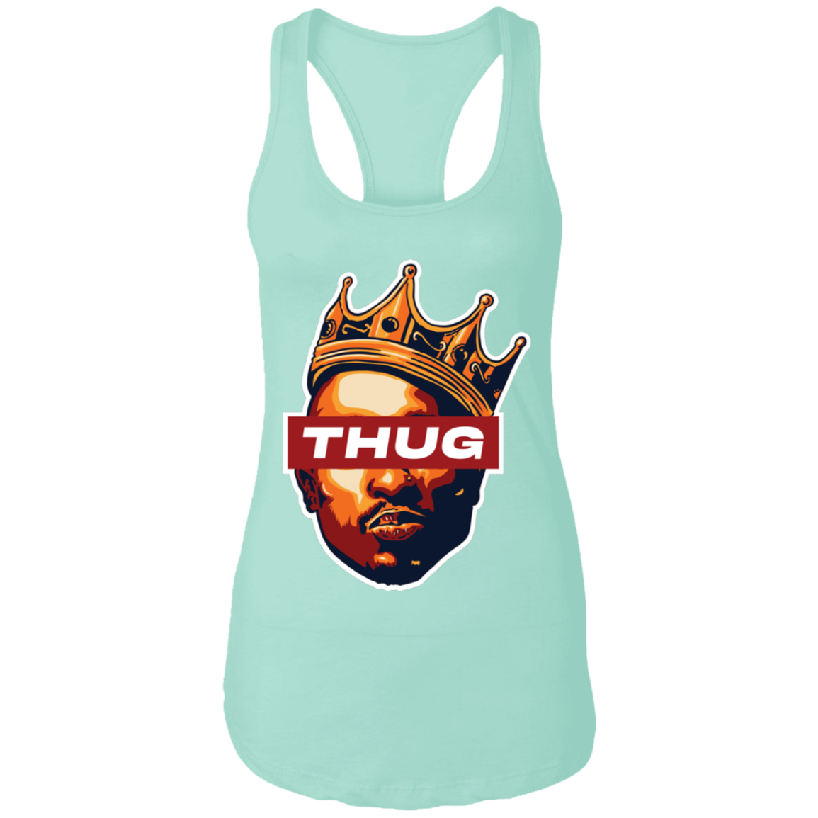 "THUG" Ladies Ideal Racerback Tank