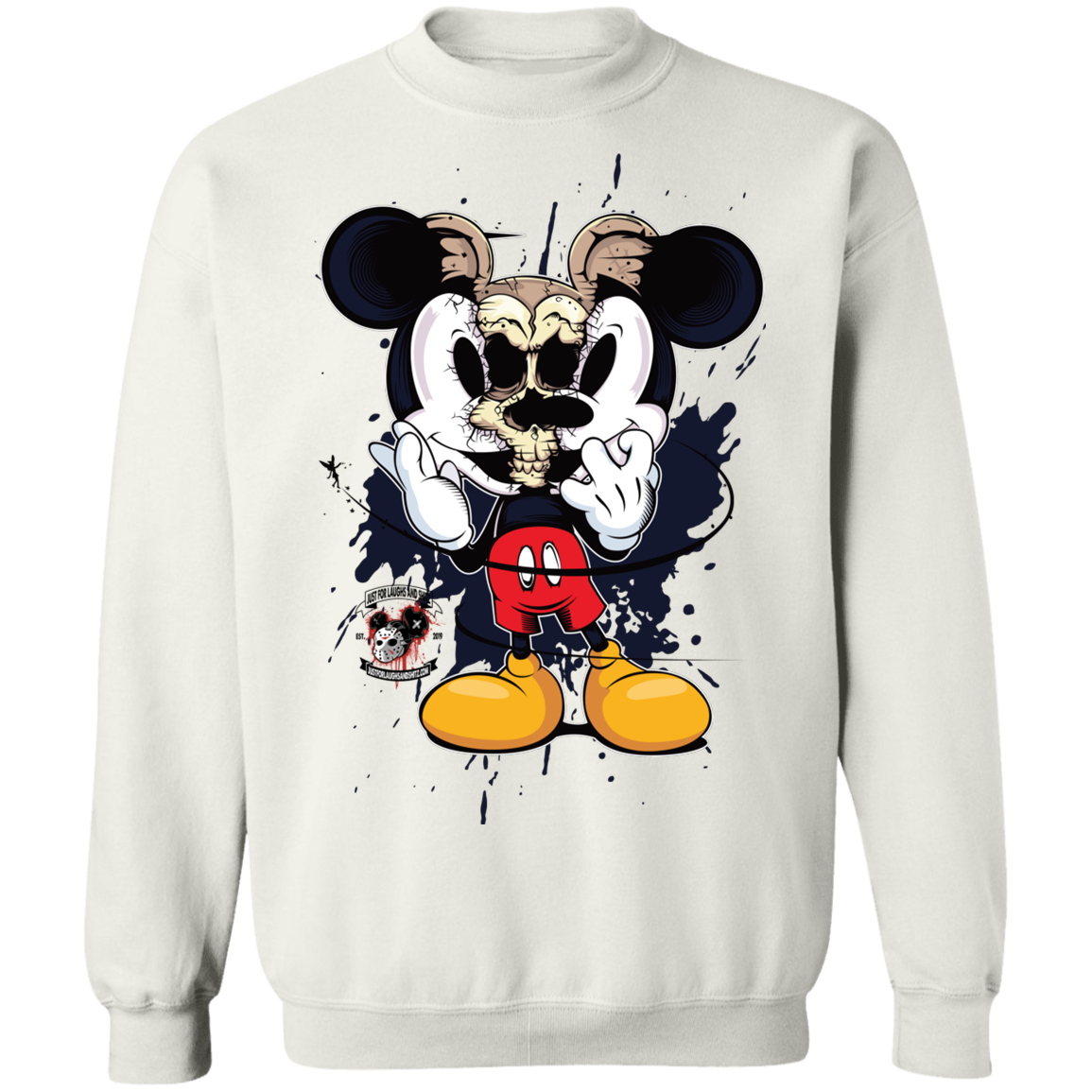 "SKULL MICKEY" Crewneck Pullover Sweatshirt  8 oz.