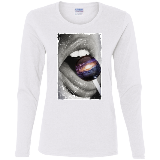 "GALACTIC TASTE" Ladies' Cotton LS T-Shirt