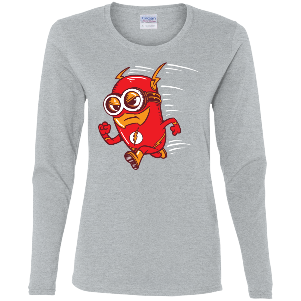 "FLASH MINION" Ladies' Cotton LS T-Shirt