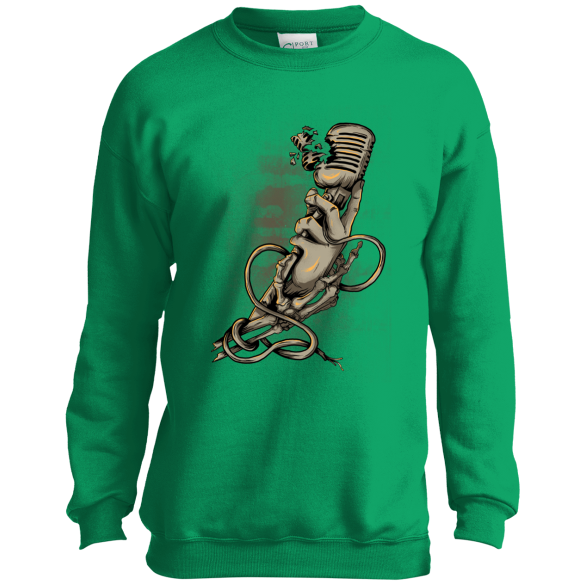 "MICROPHONE FIEND" Youth Crewneck Sweatshirt