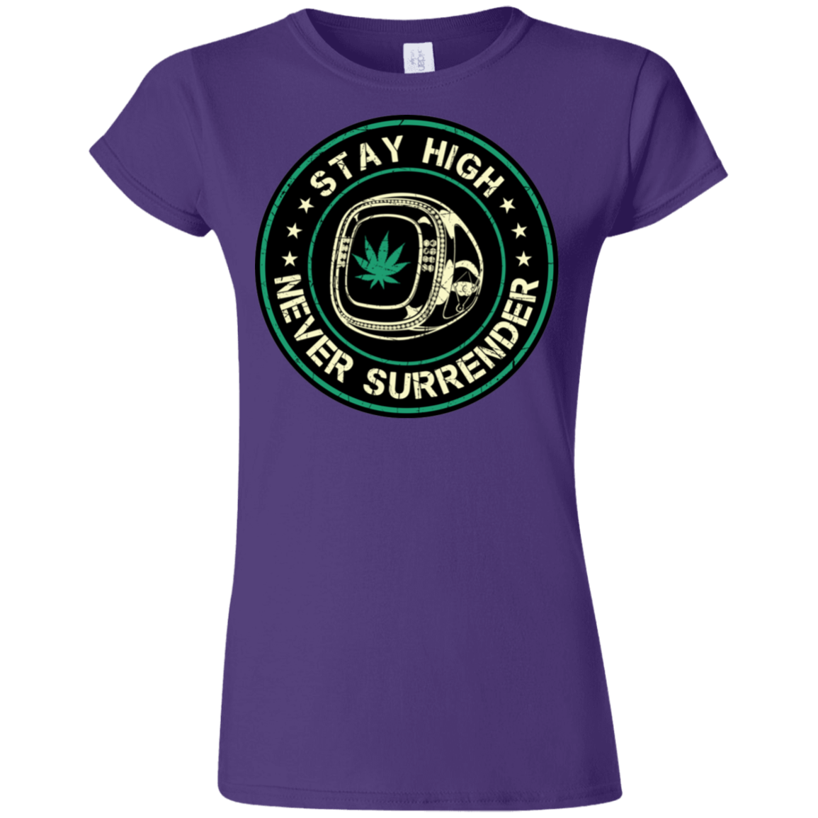 "NEVER SURRENDER" Softstyle Ladies' T-Shirt