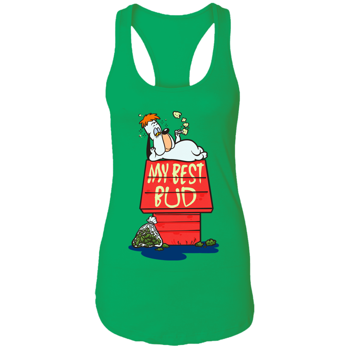 "MY BEST BUD" Ladies Ideal Racerback Tank