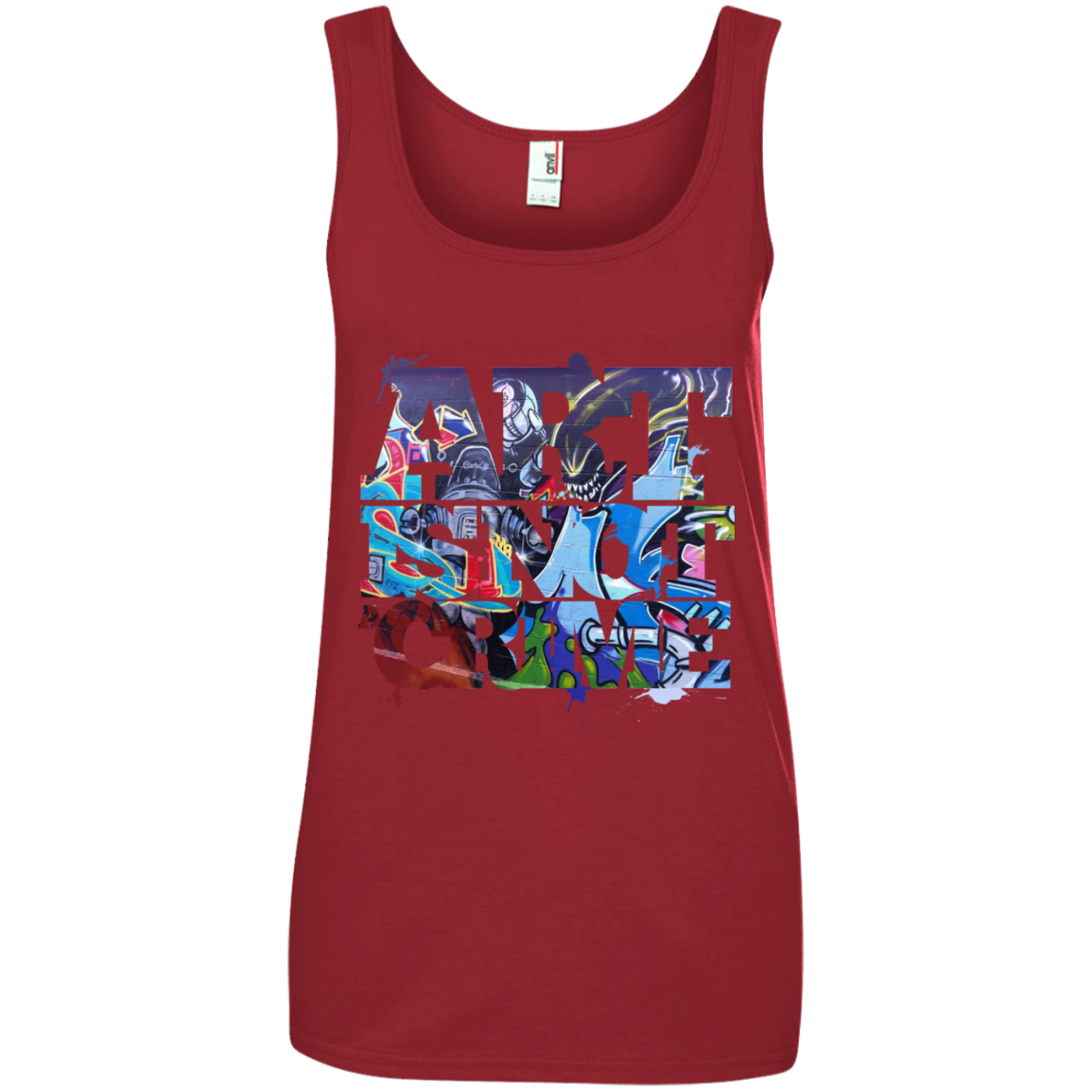 "NOT A CRIME" Ladies' 100% Ringspun Cotton Tank Top