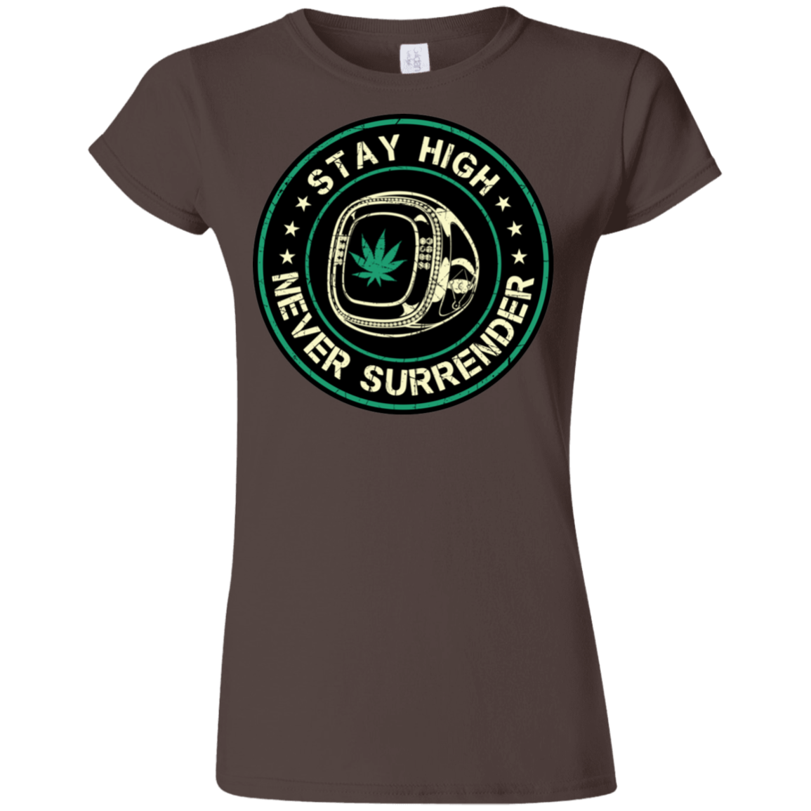 "NEVER SURRENDER" Softstyle Ladies' T-Shirt