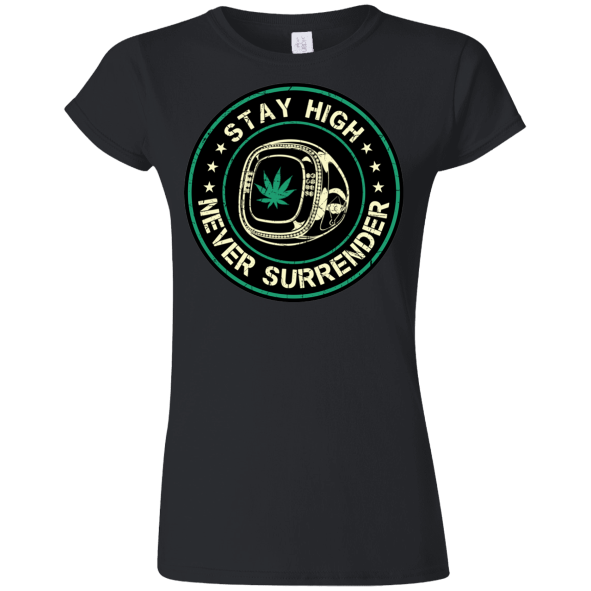 "NEVER SURRENDER" Softstyle Ladies' T-Shirt