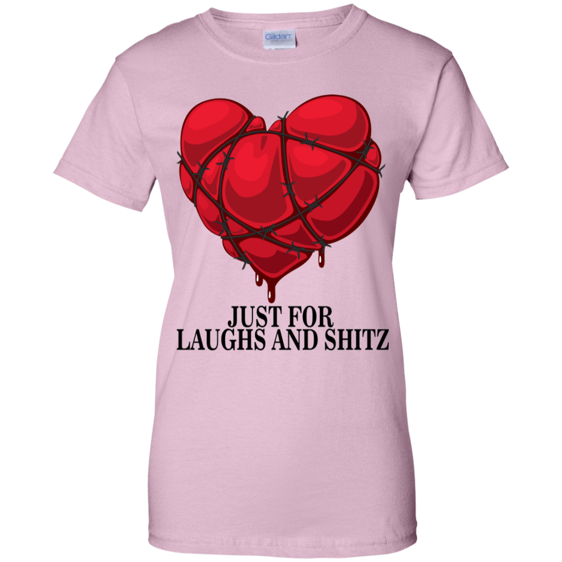 "MY BLOODY HEART Ladies' 100% Cotton T-Shirt in black print