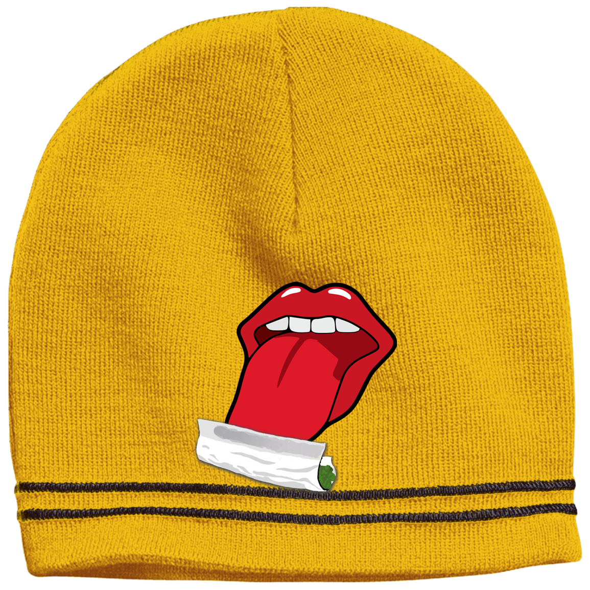 "ROLLING JOINT" Colorblock beanie