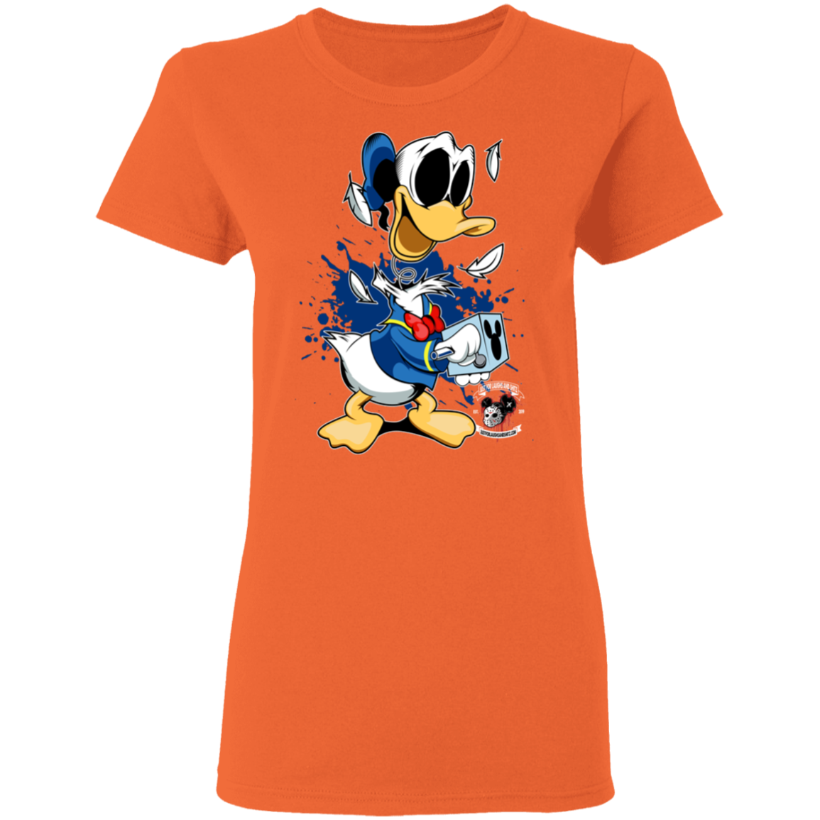 "DONALD IN A BOX" Ladies' 5.3 oz. T-Shirt