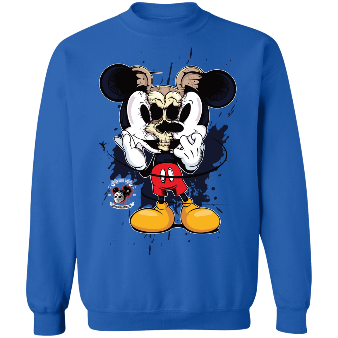 "SKULL MICKEY" Crewneck Pullover Sweatshirt  8 oz.