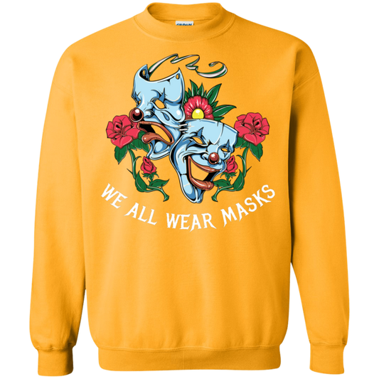 "WE ALL WEAR MASKS" Crewneck Pullover Sweatshirt  8 oz.