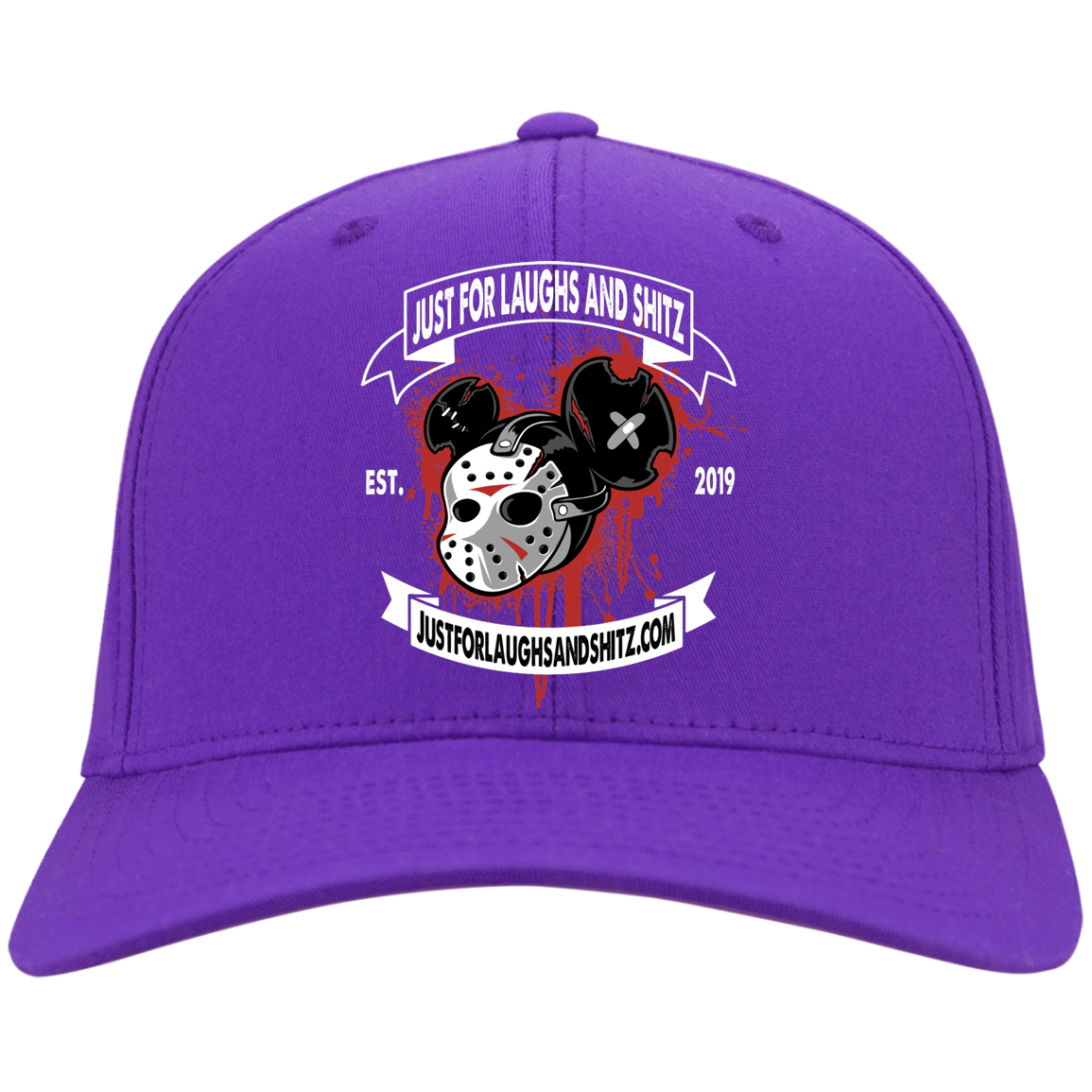 "MICKY MASK" with white banner Twill Cap