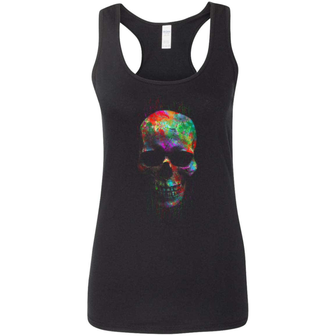 "RADIANT SKULL" Ladies' Softstyle Racerback Tank