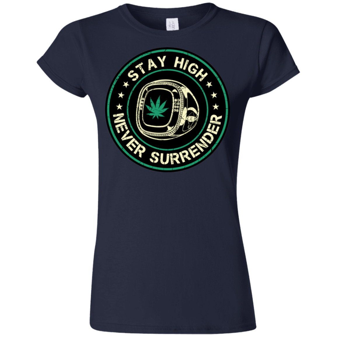 "NEVER SURRENDER" Softstyle Ladies' T-Shirt