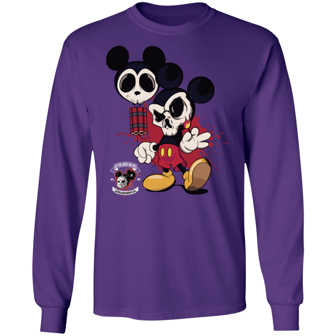 "MICKEY GO BOOM" LS Ultra Cotton T-Shirt