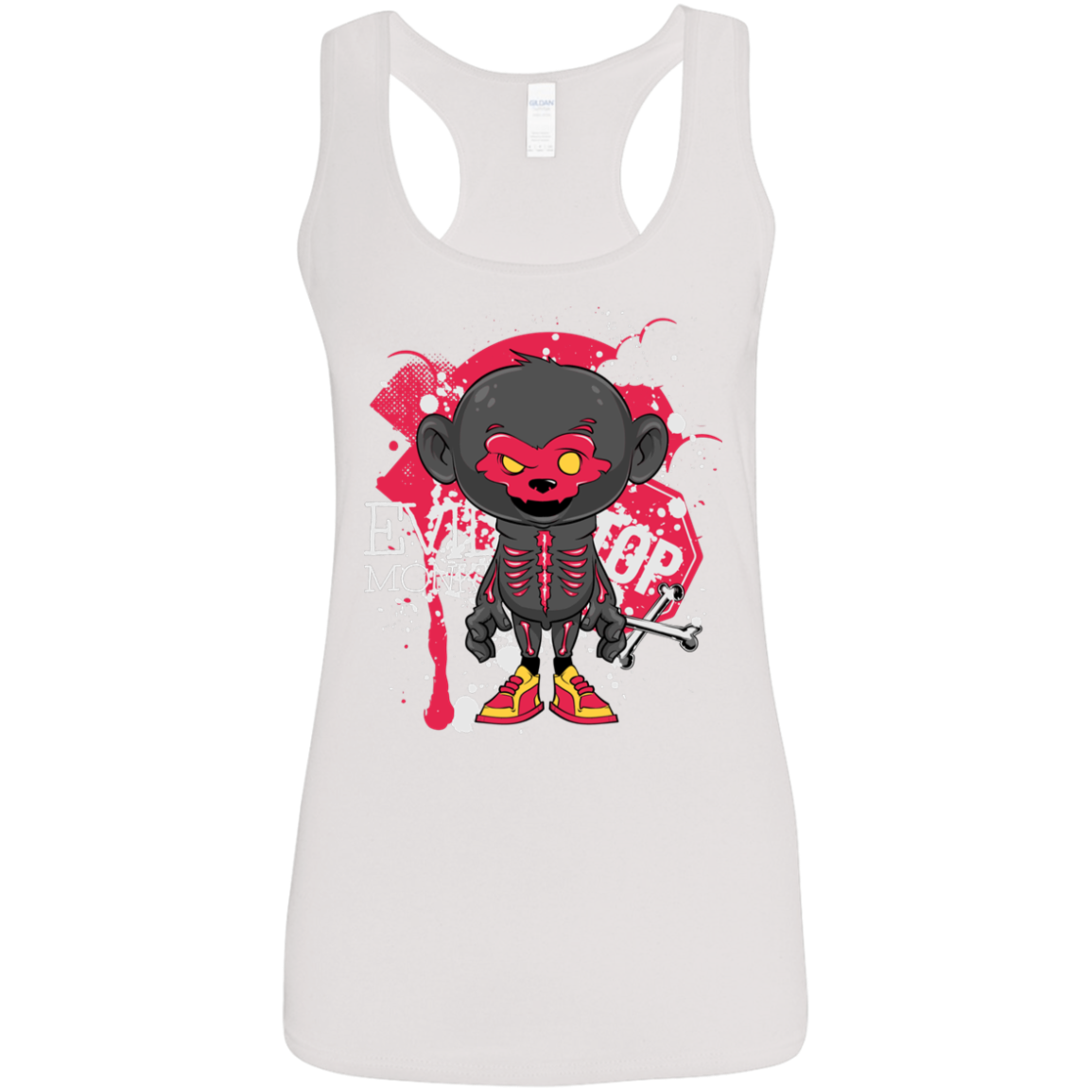 "EVIL MONKEY" Ladies' Softstyle Racerback Tank