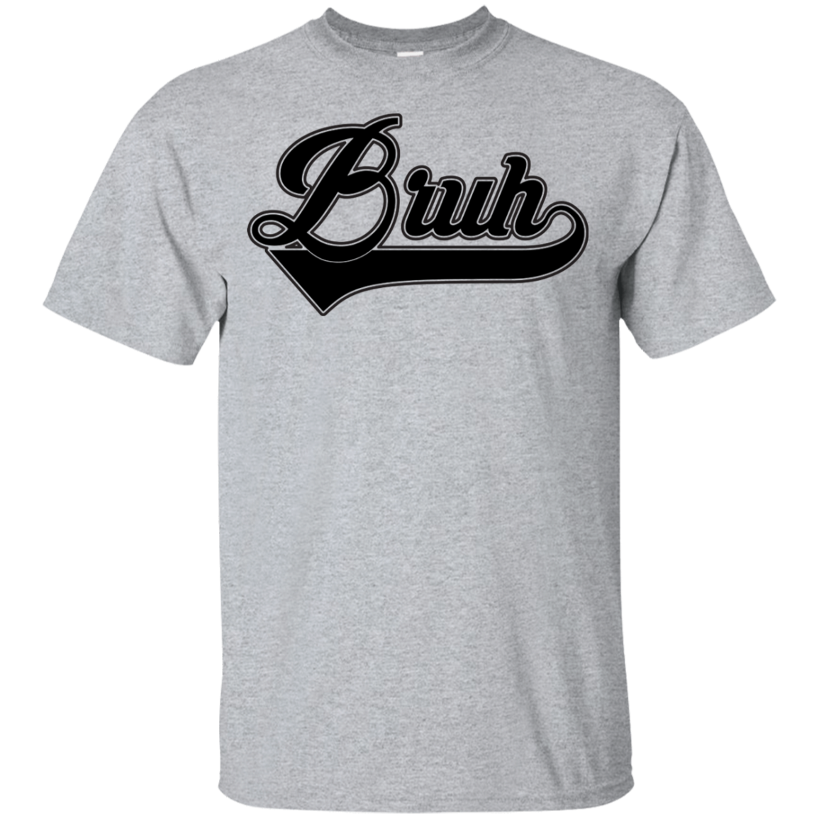 "BRUH" Youth Ultra Cotton T-Shirt in black print