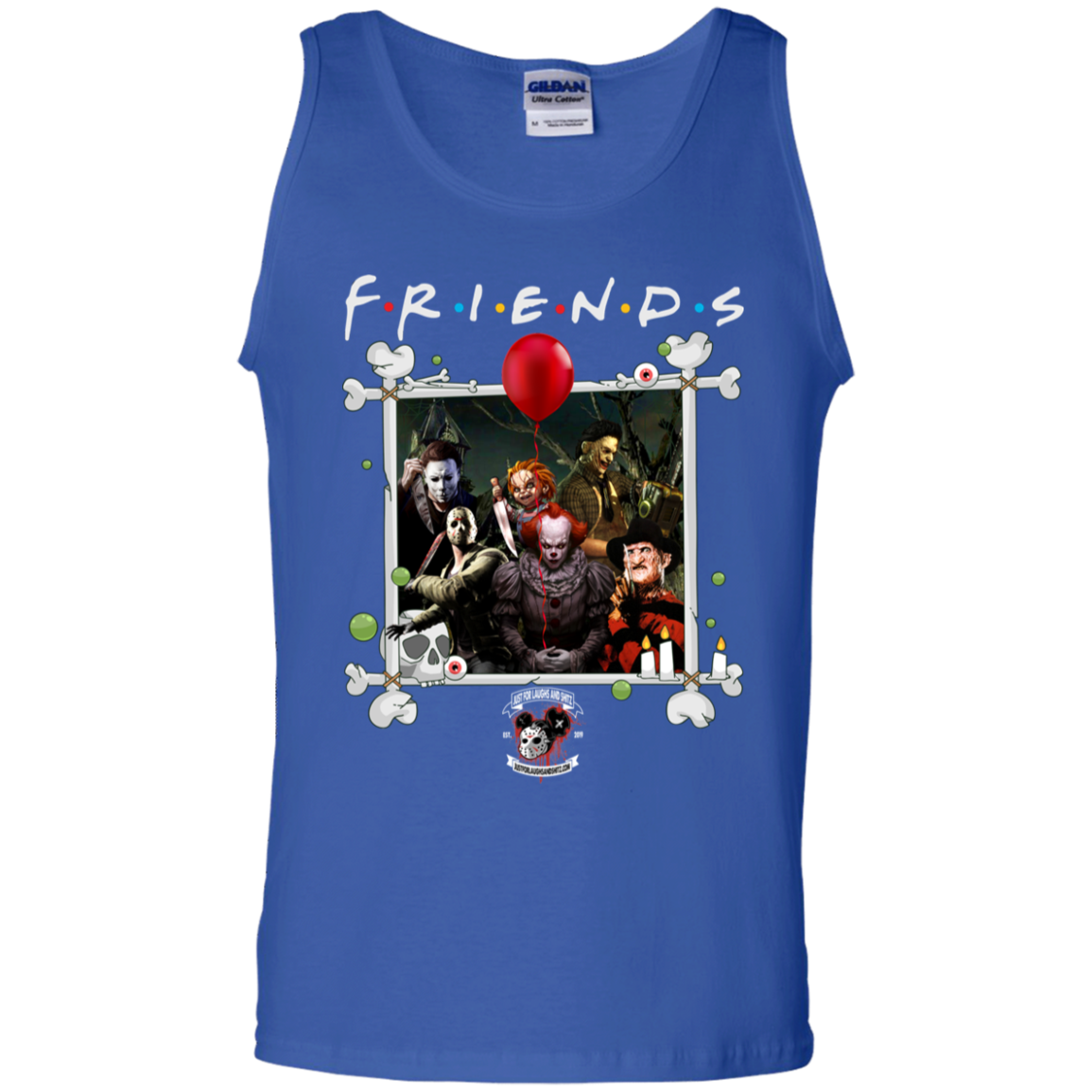 "FRIENDS IN HORROR" 100% Cotton Tank Top