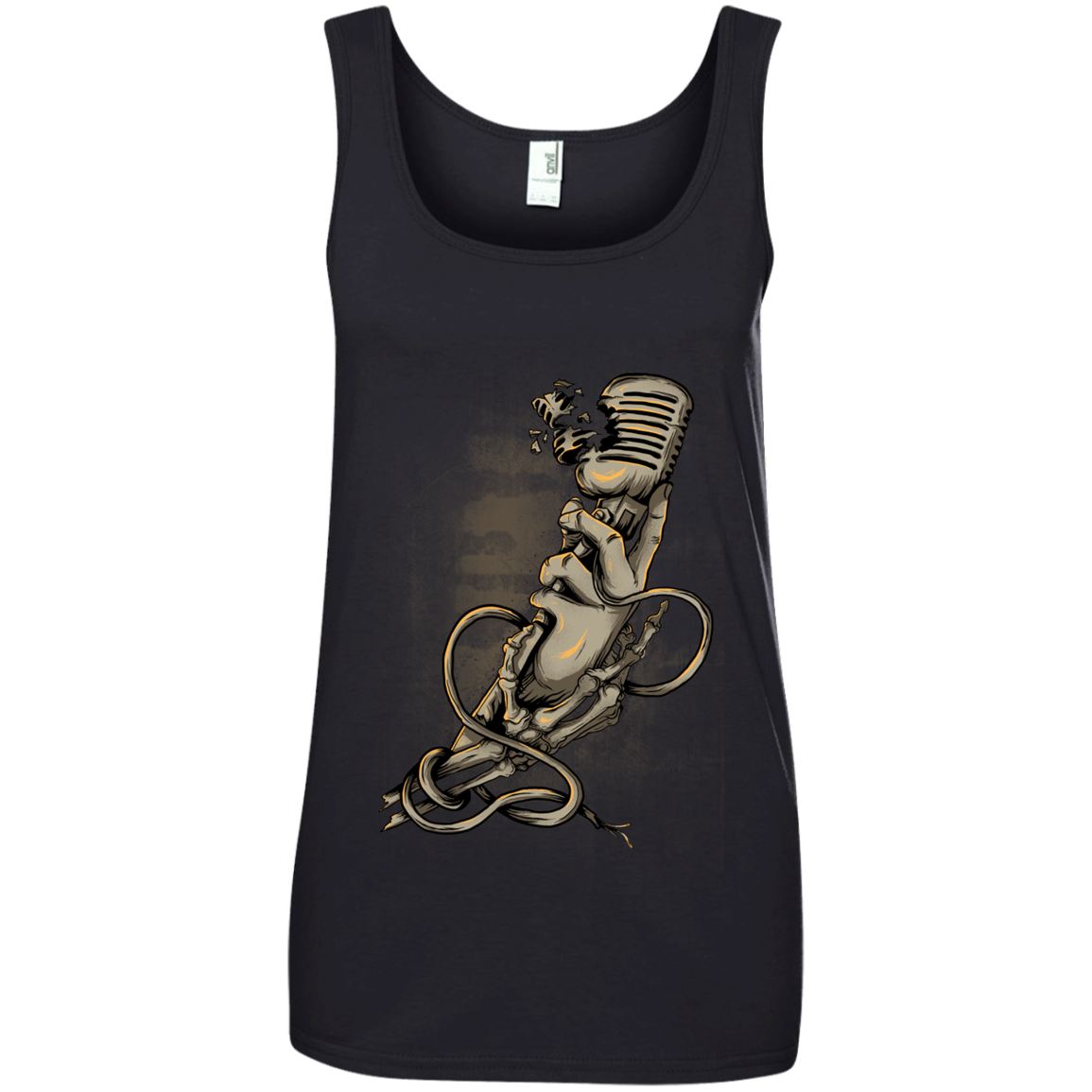 "MICROPHONE FIEND" Ladies' 100% Ringspun Cotton Tank Top