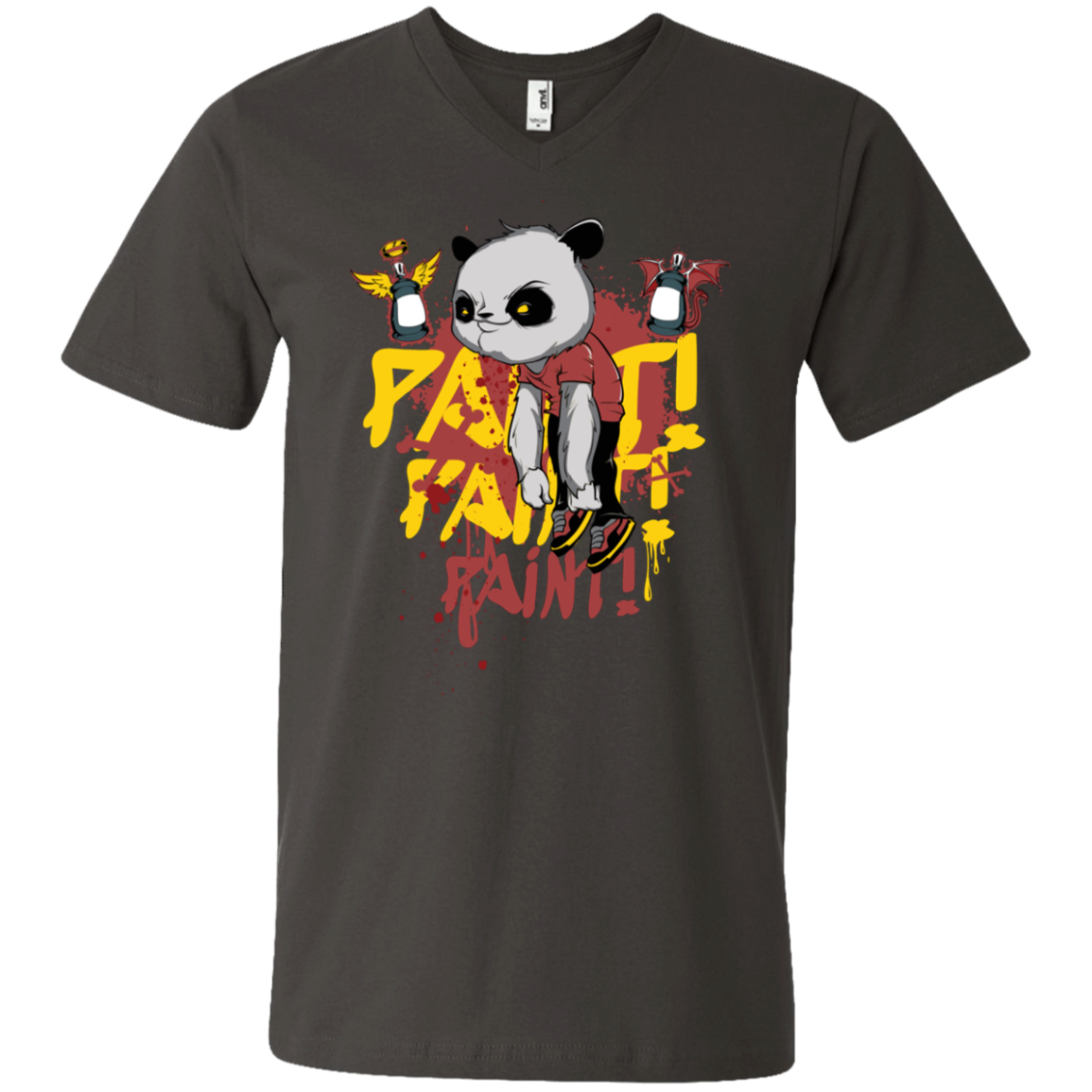 "PAINT PAINT PAINT" Men's Printed V-Neck T-Shirt