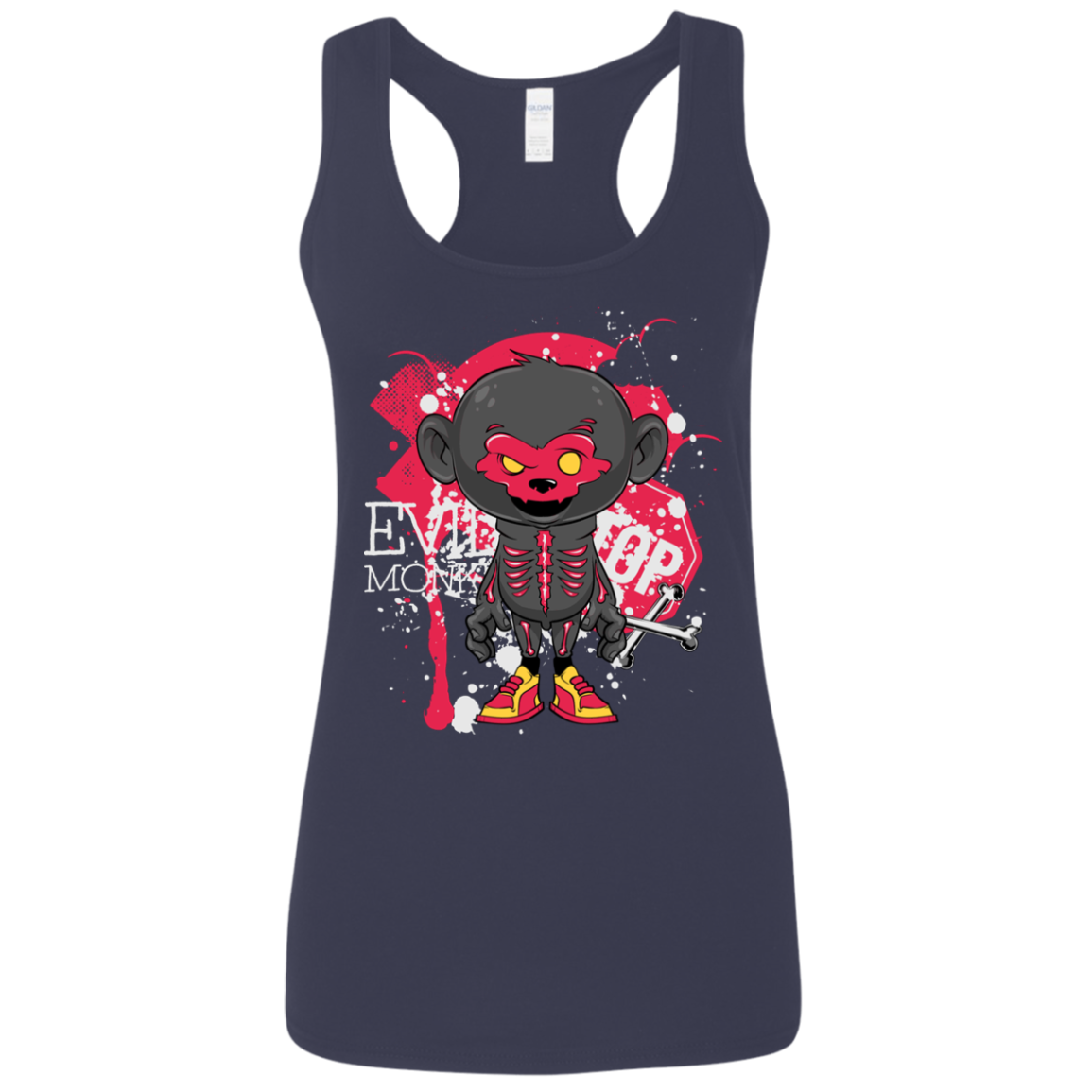 "EVIL MONKEY" Ladies' Softstyle Racerback Tank