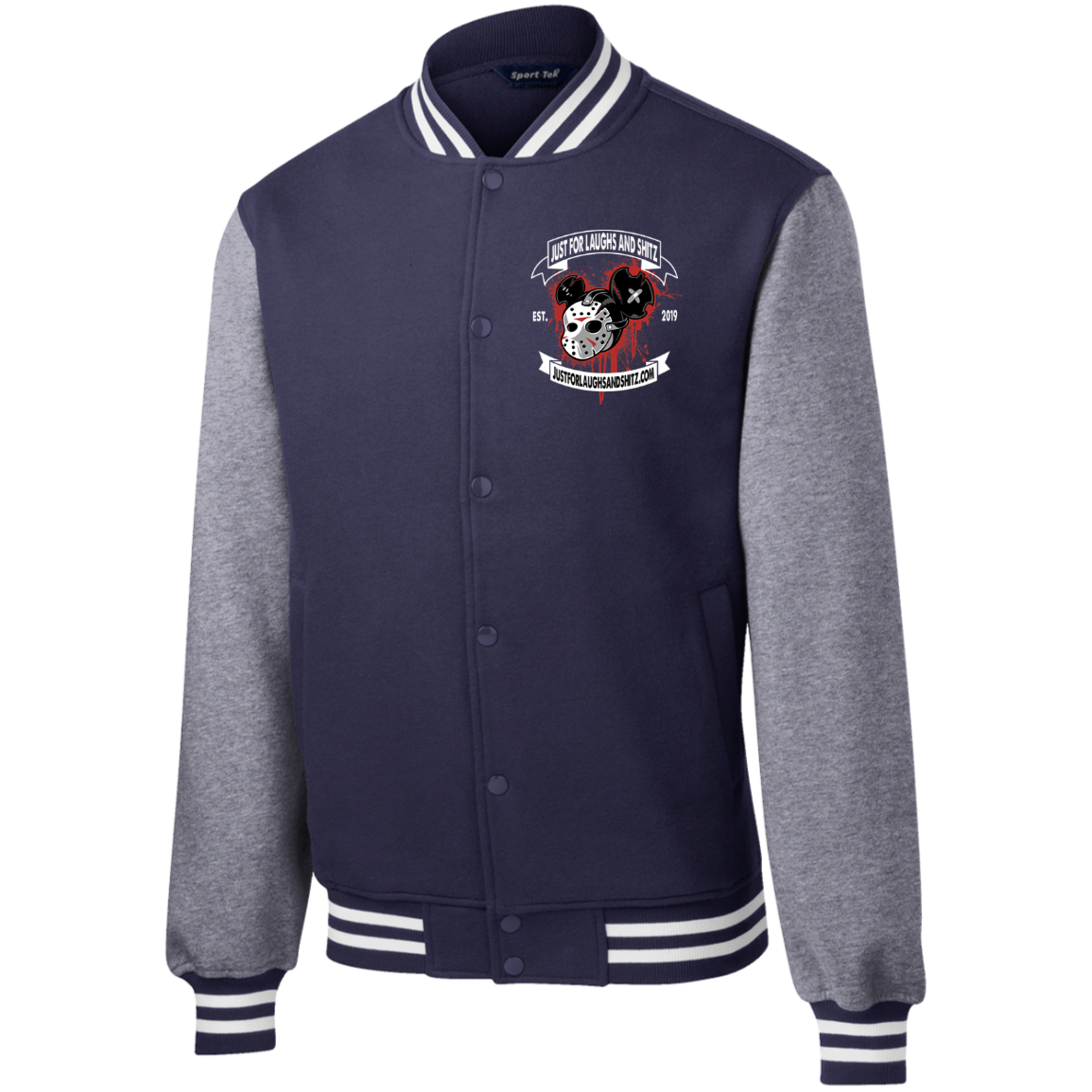 "MICKEY MASK" Mens Fleece Letterman Jacket