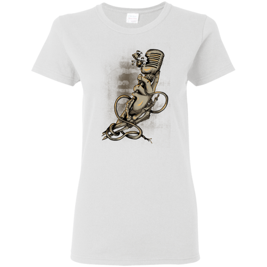 "MICROPHONE FIEND" Ladies' 5.3 oz. T-Shirt