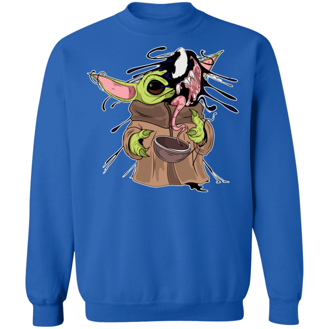 "BABY YODA VENOM" Crewneck Pullover Sweatshirt  8 oz.