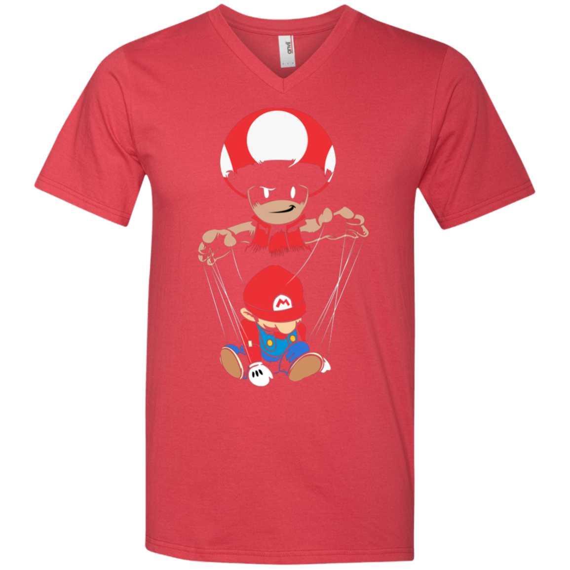 "MARIO DOLL"  Men's Printed V-Neck T-Shirt