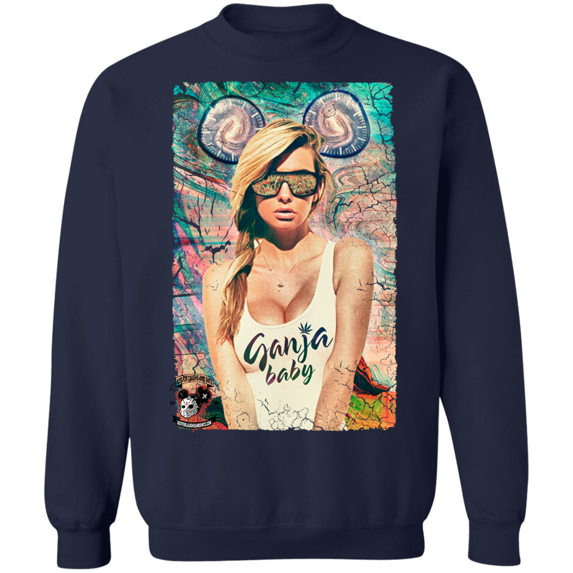 "GANJA BABY" Crewneck Pullover Sweatshirt  8 oz.