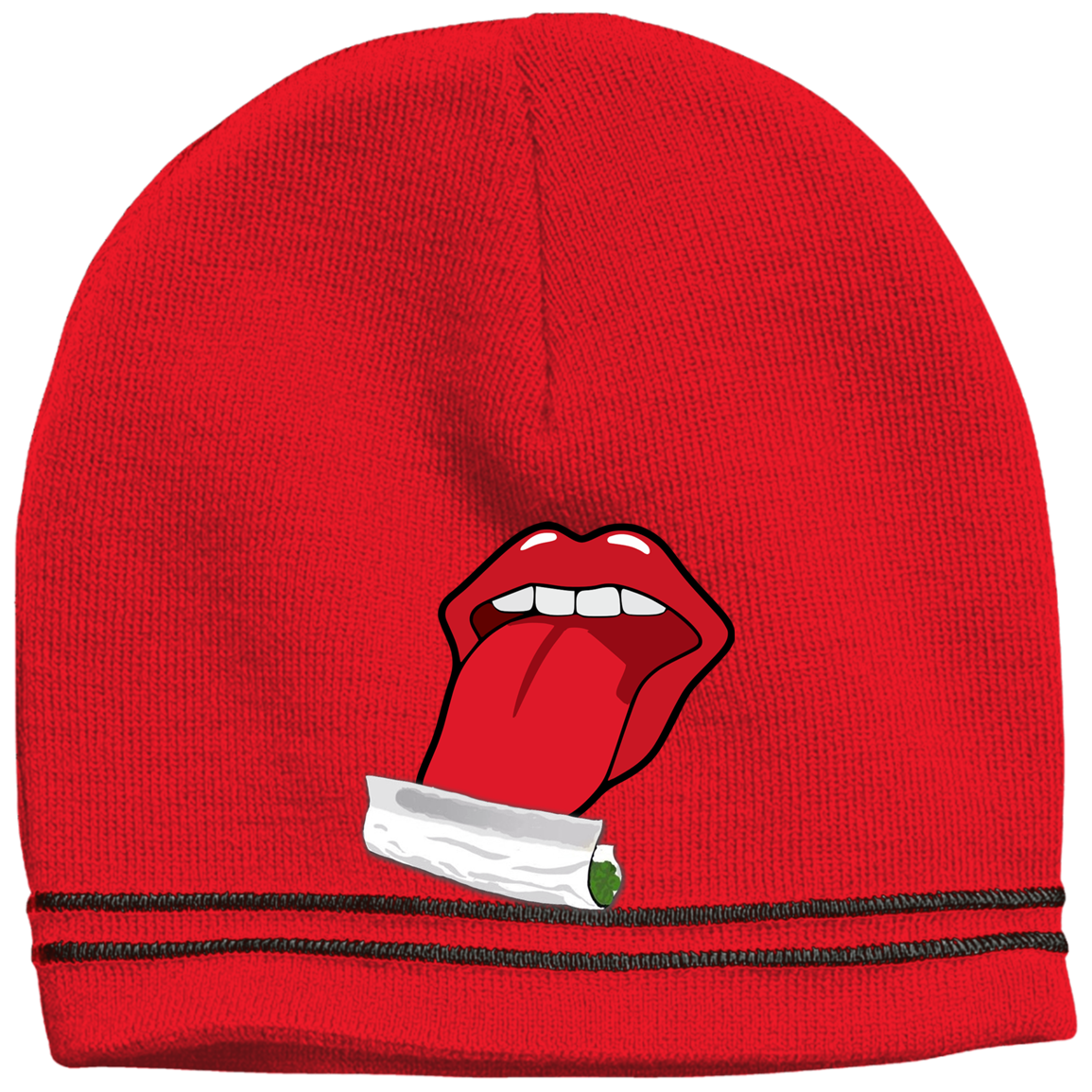 "ROLLING JOINT" Colorblock beanie